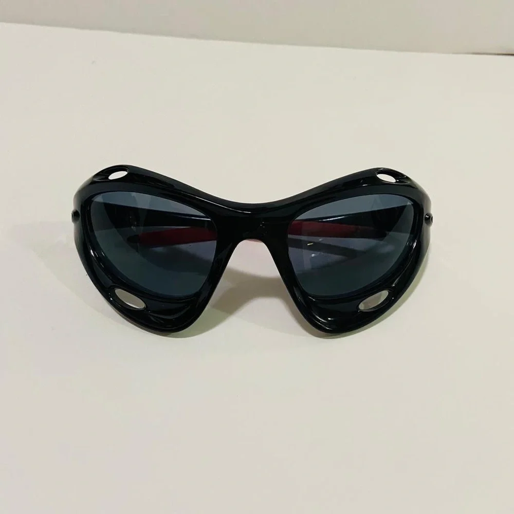 Steampunk chunky futuristic racing sunglasses